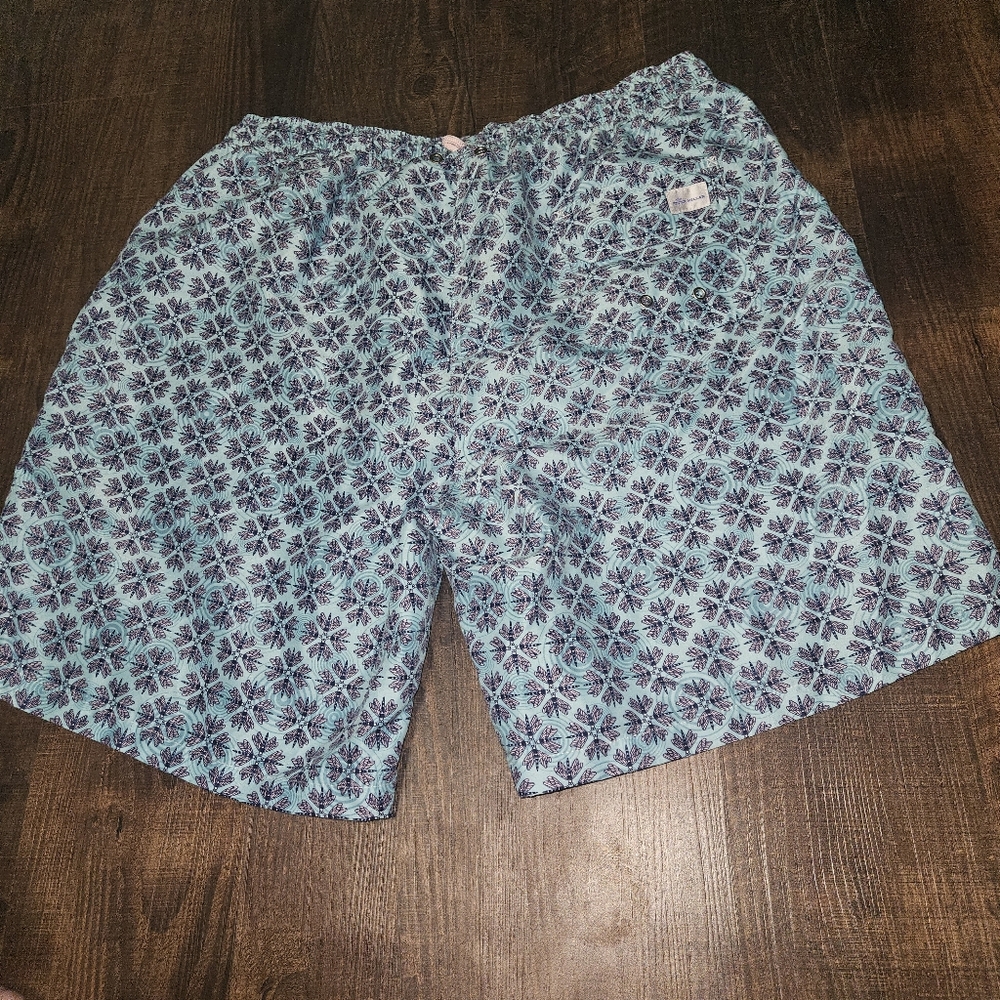 Peter Millar Seaside Collection Aqua Dragonflies Swim Trunks - Picture 3 of 4